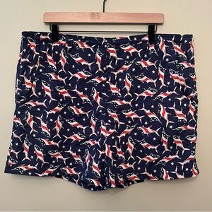 Columbia PFG Swim Shorts Men’s Size Large Patriotic Fish Sharks Summer